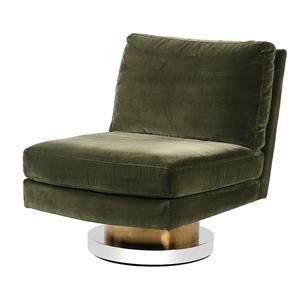 Eclectic Green Swivel Chair